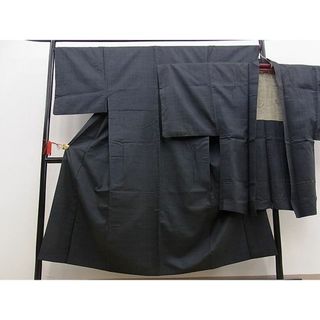 平和屋野田店■男性　本場大島紬　アンサンブル　80亀甲　逸品　n-kg5650(着物)