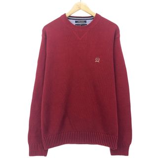 トミーヒルフィガー(TOMMY HILFIGER)の古着 00年代 トミーヒルフィガー TOMMY HILFIGER コットンニットセーター メンズL /eaa410805(ニット/セーター)