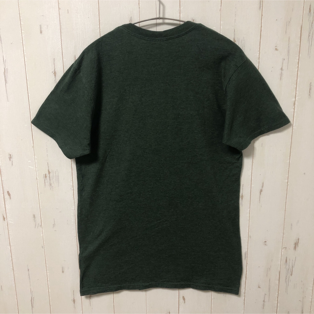 海外輸入 半袖 プリントTシャツ 英字 緑 グリーン S ユニセックス 古着 メンズのトップス(Tシャツ/カットソー(半袖/袖なし))の商品写真