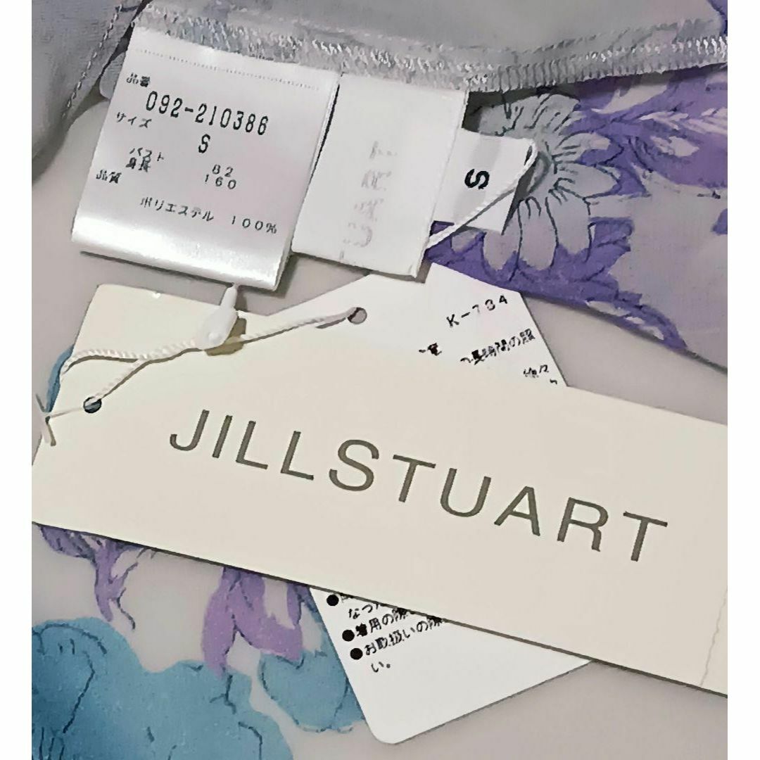 JILLSTUART(ジルスチュアート)の新品　JILLSTUART　花柄シースルーカットソー　綺麗目　大人　可愛い　◎ レディースのトップス(シャツ/ブラウス(半袖/袖なし))の商品写真