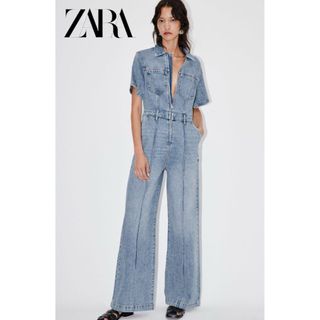 ザラ(ZARA)のZARA ZW デニム ジャンプスーツ S(オールインワン)