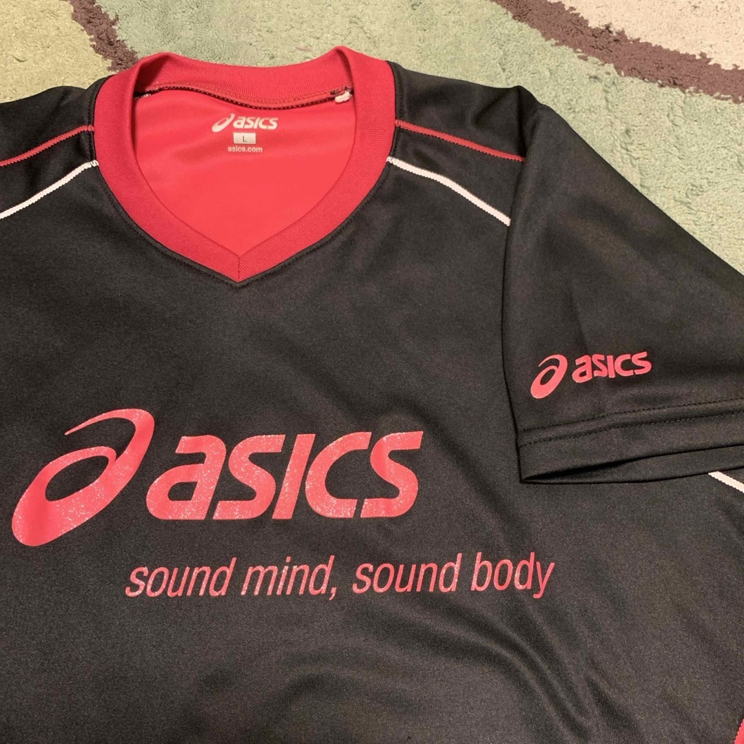 asics(アシックス)のアシックス　黒　Tシャツ スポーツ/アウトドアのスポーツ/アウトドア その他(バレーボール)の商品写真