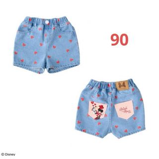 LITTC ミニー　デニム　ショートパンツ　リトシー　ディズニー　しまむら　90