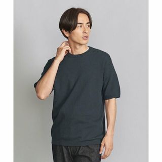 ビューティアンドユースユナイテッドアローズ(BEAUTY&YOUTH UNITED ARROWS)の【NAVY】ガスコットン ダイアゴナル クルーネック ショートスリーブ ニット(その他)