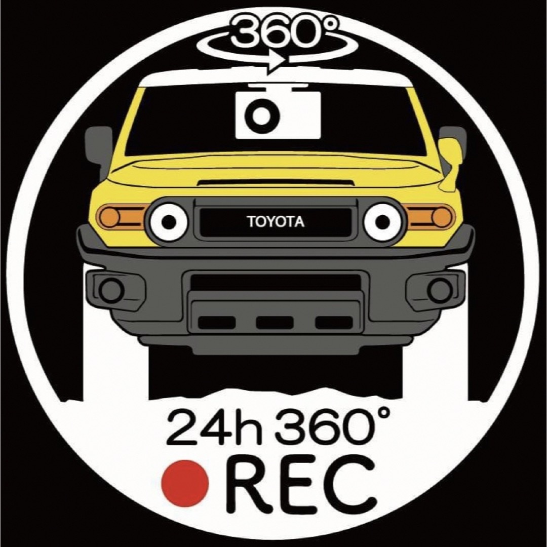 カラー変更可能! 正面 fjクルーザー ドラレコ ドライブレコーダー ステッカー 自動車/バイクの自動車(車外アクセサリ)の商品写真