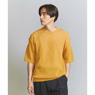 ビューティアンドユースユナイテッドアローズ(BEAUTY&YOUTH UNITED ARROWS)の【MUSTARD】ペーパーヤーン クルーネック ショートスリーブ ニット(その他)