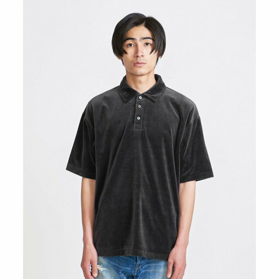 BEAUTY&YOUTH UNITED ARROWS(ビューティアンドユースユナイテッドアローズ)の【BLACK】【M】<info. BEAUTY&YOUTH> シャイニー ベロア ポロシャツ メンズのトップス(ポロシャツ)の商品写真