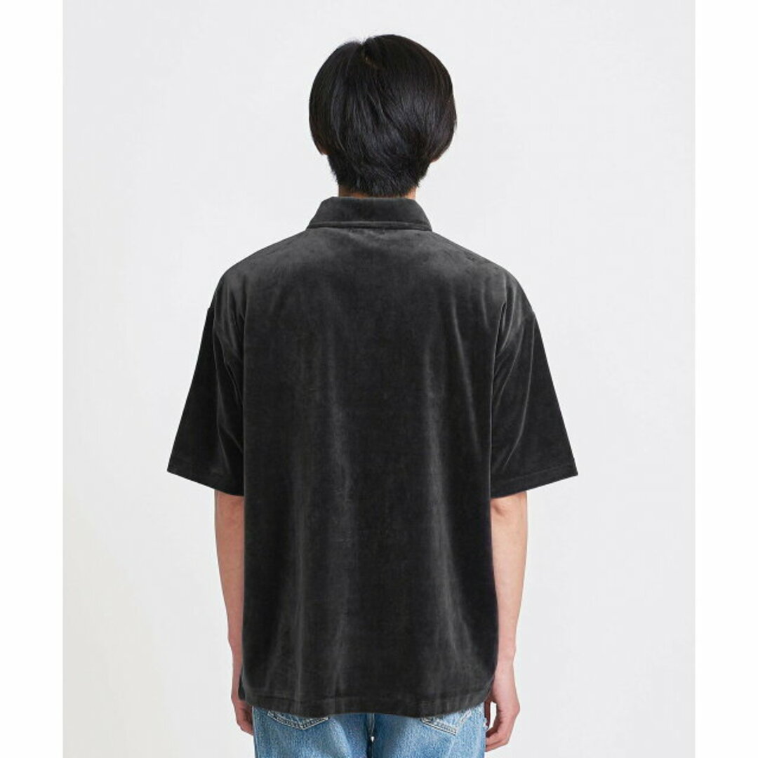 BEAUTY&YOUTH UNITED ARROWS(ビューティアンドユースユナイテッドアローズ)の【BLACK】【S】<info. BEAUTY&YOUTH> シャイニー ベロア ポロシャツ メンズのトップス(ポロシャツ)の商品写真