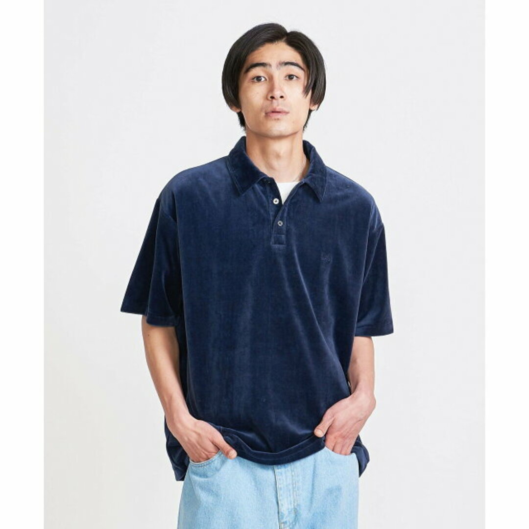 BEAUTY&YOUTH UNITED ARROWS(ビューティアンドユースユナイテッドアローズ)の【ROYAL】【S】<info. BEAUTY&YOUTH> シャイニー ベロア ポロシャツ メンズのトップス(ポロシャツ)の商品写真