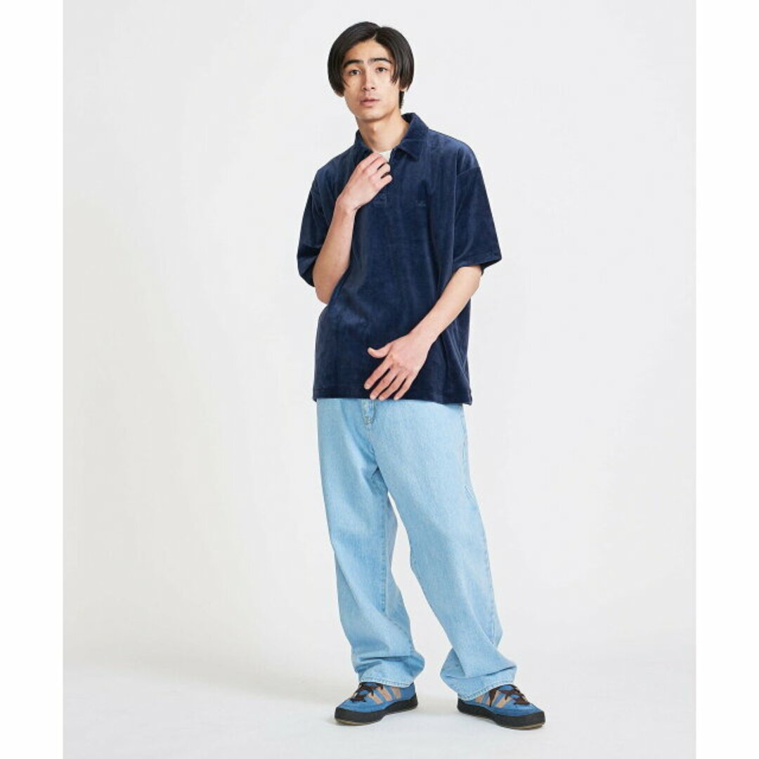 BEAUTY&YOUTH UNITED ARROWS(ビューティアンドユースユナイテッドアローズ)の【ROYAL】【S】<info. BEAUTY&YOUTH> シャイニー ベロア ポロシャツ メンズのトップス(ポロシャツ)の商品写真