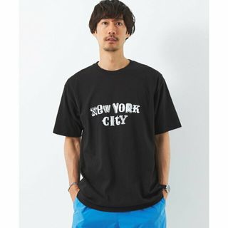 ユナイテッドアローズグリーンレーベルリラクシング(UNITED ARROWS green label relaxing)の【BLACK】<FUNG>NEW YORK CITY プリント Tシャツ(Tシャツ/カットソー(半袖/袖なし))