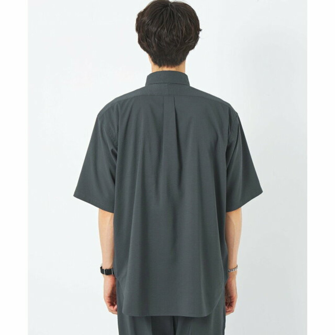 UNITED ARROWS green label relaxing(ユナイテッドアローズグリーンレーベルリラクシング)の【DK.GRAY】【L】【別注】<UNIVERSAL OVERALL>GLR シアサッカー スナップダウン シャツ メンズのトップス(シャツ)の商品写真