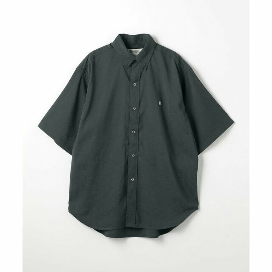 UNITED ARROWS green label relaxing(ユナイテッドアローズグリーンレーベルリラクシング)の【DK.GRAY】【L】【別注】<UNIVERSAL OVERALL>GLR シアサッカー スナップダウン シャツ メンズのトップス(シャツ)の商品写真