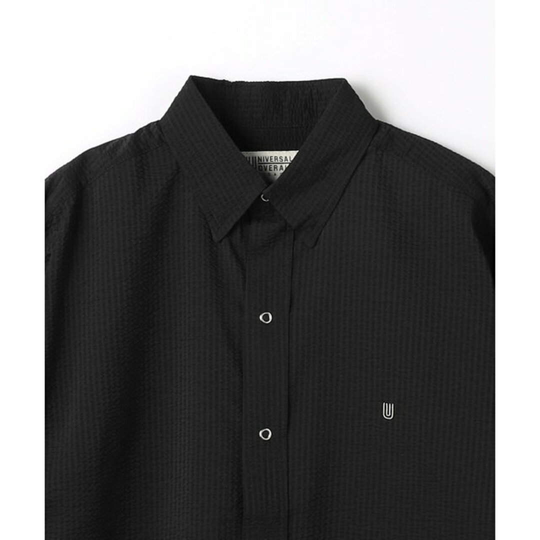 UNITED ARROWS green label relaxing(ユナイテッドアローズグリーンレーベルリラクシング)の【BLACK】【別注】<UNIVERSAL OVERALL>GLR シアサッカー スナップダウン シャツ メンズのトップス(シャツ)の商品写真