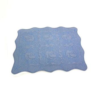 ムーミン(MOOMIN)のムーミン キルティングブルー　クッション インテリア　刺繍(自動車用チャイルドシートクッション)