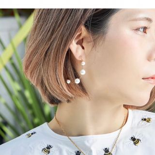 ツルバイマリコオイカワ(TSURU by Mariko Oikawa)のLATUA STELLA/パール　ピアス(ピアス)