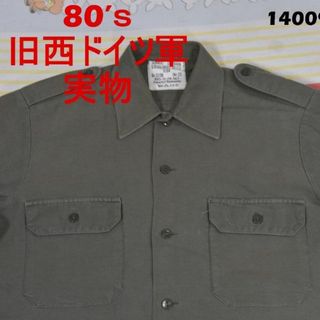 ミリタリー(MILITARY)の旧西ドイツ軍 支給品 80s ポプリンシャツ 実物 14009ｃ 00 90(シャツ)