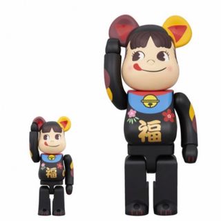 ベアブリック(BE@RBRICK)のBE@RBRICK 招き猫 ペコちゃん 福 黒 100% 400% ベアブリック(キャラクターグッズ)