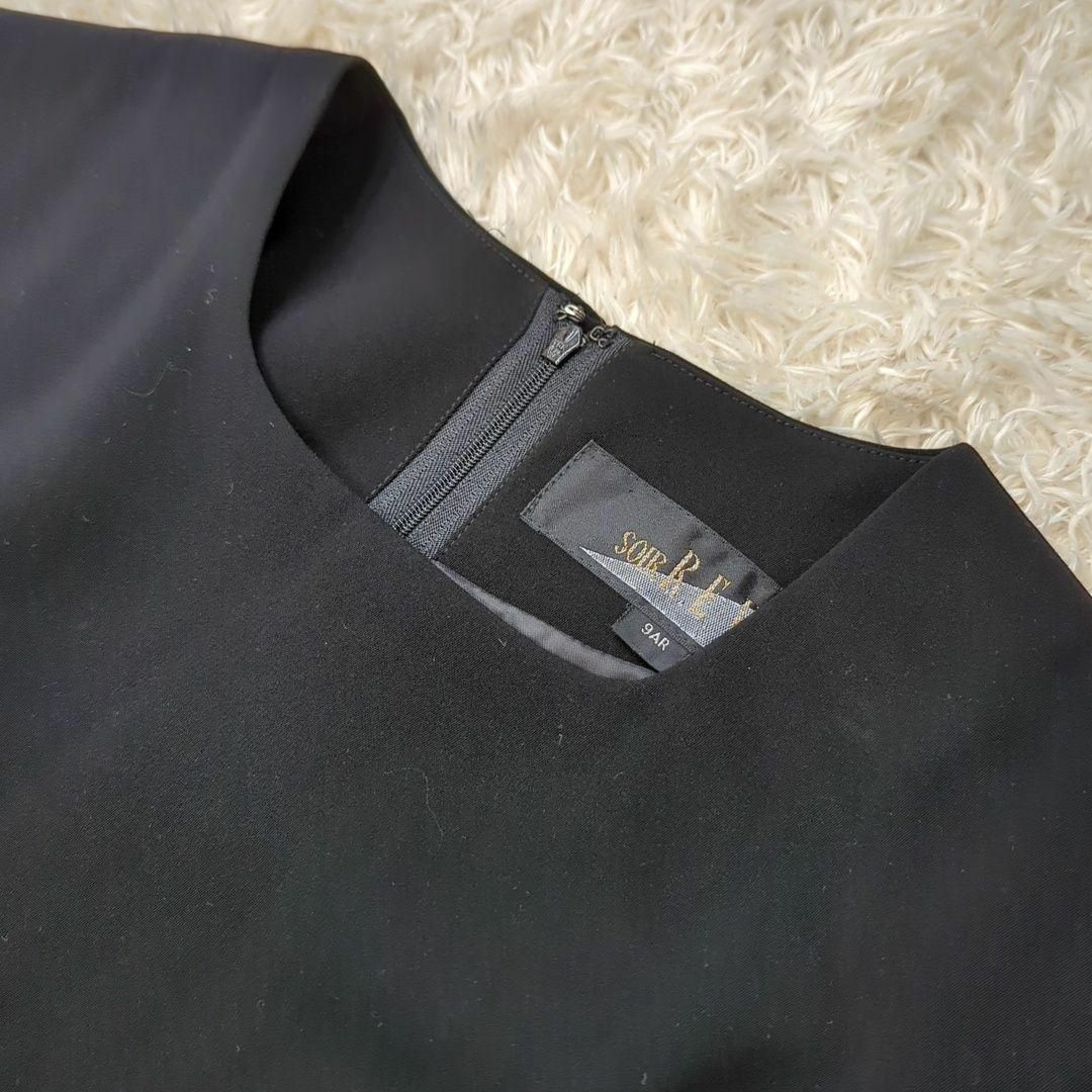 TOKYO SOIR(トウキョウソワール)の東京ソワール フォーマルスーツ 礼服 セットアップ ワンピース ジャケット 黒 レディースのフォーマル/ドレス(礼服/喪服)の商品写真