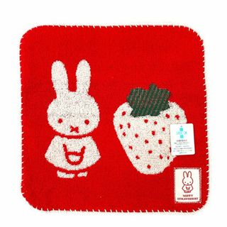 ミッフィー(miffy)のミッフィー ストロベリーシリーズ ミニタオル ハンドタオル ハンカチ レッド(タオルケット)