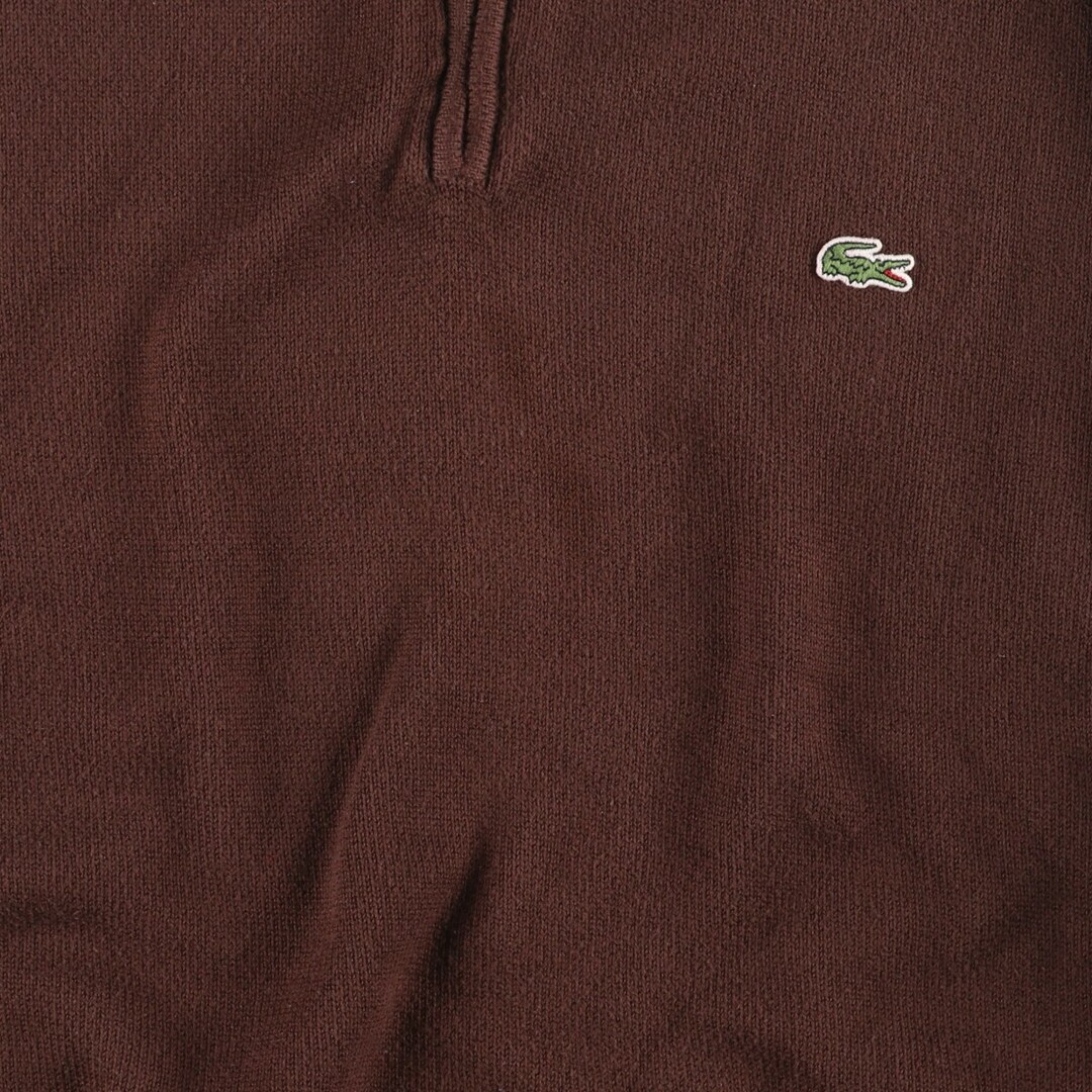 LACOSTE(ラコステ)の古着 ラコステ LACOSTE フランス企画 コットンニットハーフジップセーター 6 メンズXL /eaa421906 メンズのトップス(ニット/セーター)の商品写真