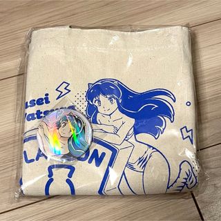 うる星やつら　ローソン　トートバッグ＆ホログラム缶バッジセット(その他)