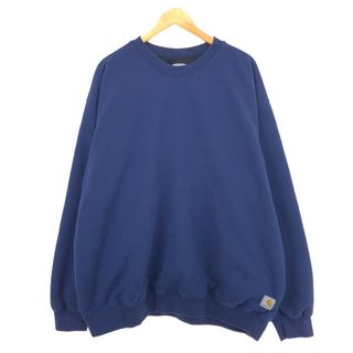 カーハート(carhartt)の古着 ビッグサイズ カーハート Carhartt サーマルライナー ポケット付き ワンポイントロゴスウェットシャツ トレーナー メンズXXXL /eaa422275(スウェット)