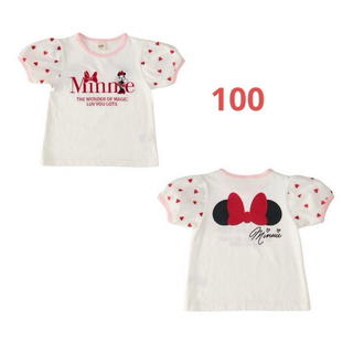 ディズニー(Disney)のlittc ミニー　Tシャツ　ハート　ブラウス　リトシー　100 しまむら　新品(Tシャツ/カットソー)