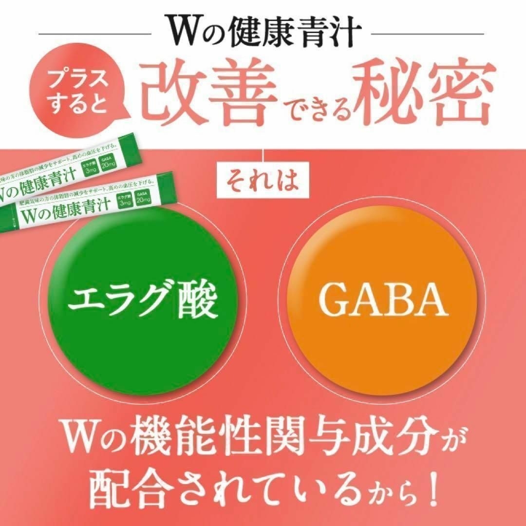 【新品・未開封】Wの健康青汁 1箱 31本 新日本製薬 生活改善 抹茶風味 食品/飲料/酒の健康食品(青汁/ケール加工食品)の商品写真