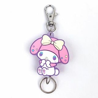 サンリオ(サンリオ)のサンリオ マイメロディ ゆめふわラバーキーホルダー パープル Sanrio(キーホルダー)