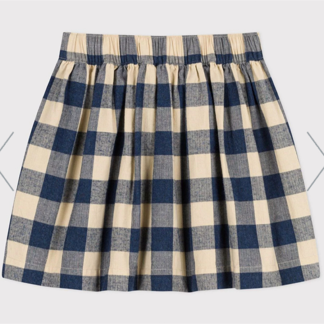 PETIT BATEAU - プチバトー コットンチェックスカート 4ans 104cmの PETIT BATEAU - プチバトー コットンチェックスカート 4ans 104cmの