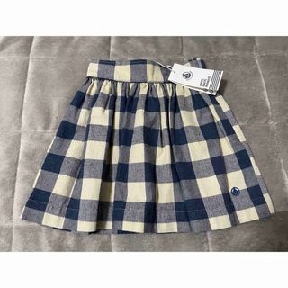 プチバトー(PETIT BATEAU)のプチバトー　コットンチェックスカート　4ans 104cm(スカート)