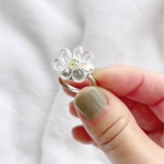 drop flower ring(clear×yellow)(リング(指輪))