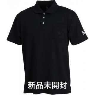 コンバース(CONVERSE)のconverse ポロシャツ　ブラック　紳士カジュアル　Lサイズ　　ゴルフシャツ(ウエア)