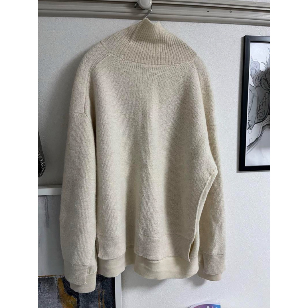 YOKE CONNECTING HIGHT NECK KNIT LS サイズ2