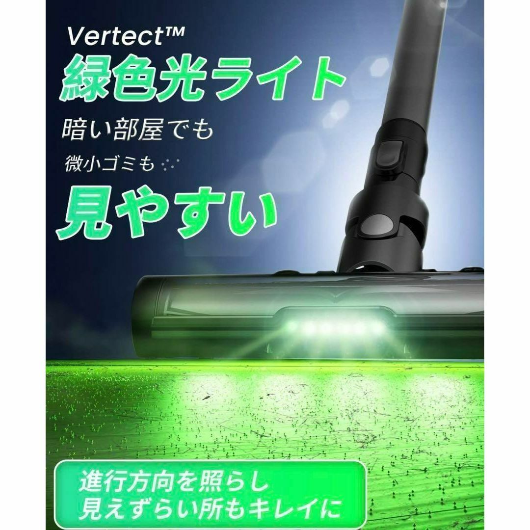 コードレス掃除機 超強力吸引 ハンディ 掃除機 長時間 大容量バッテリー スマホ/家電/カメラの生活家電(掃除機)の商品写真