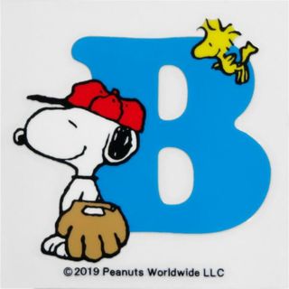 スヌーピー(SNOOPY)のスヌーピー PEANUTS イニシャルステッカー SNOOPY B ステッカーシール(その他)