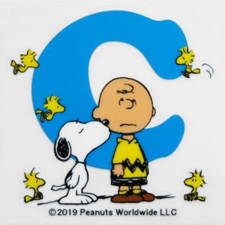 スヌーピー(SNOOPY)のスヌーピー PEANUTS イニシャルステッカー SNOOPY C ステッカーシール(その他)