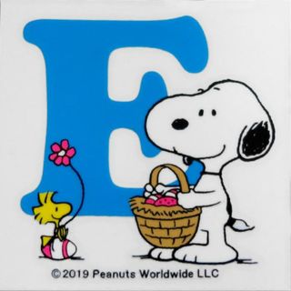 スヌーピー(SNOOPY)のスヌーピー PEANUTS イニシャルステッカー SNOOPY E ステッカーシール(その他)