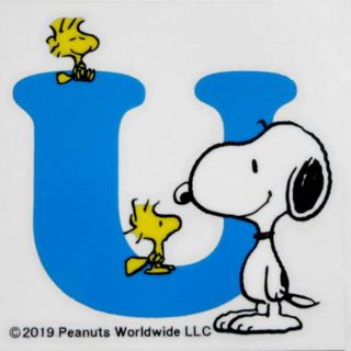 スヌーピー(SNOOPY)のスヌーピー PEANUTS イニシャルステッカー SNOOPY U ステッカーシール(その他)