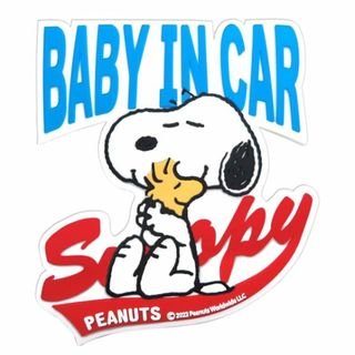 スヌーピー(SNOOPY)のスヌーピー PEANUTS ラバーセーフティステッカー(車内アクセサリ)