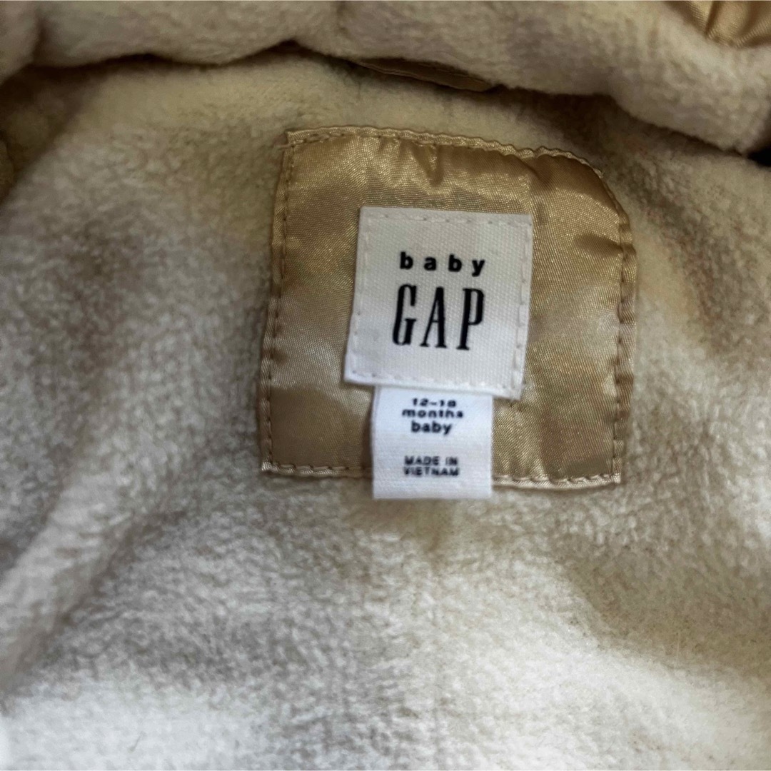 babyGAP(ベビーギャップ)のbaiya80ギャップベビーロンパースカバーオールダウンアウター雪冬スキー手袋 キッズ/ベビー/マタニティのベビー服(~85cm)(カバーオール)の商品写真