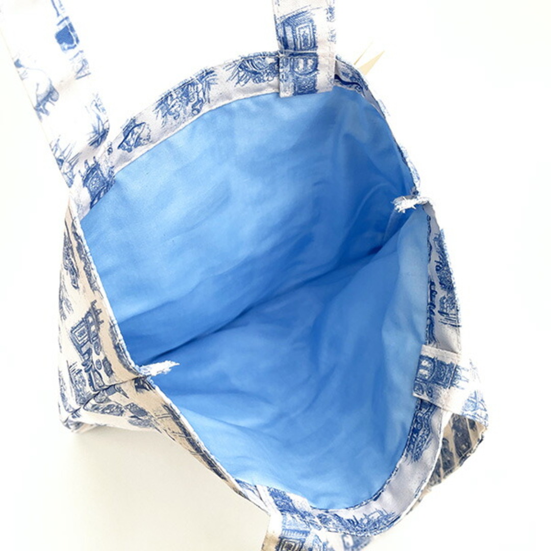 ジブリ(ジブリ)のスタジオジブリ 耳をすませば ノスタルジースケッチシリーズ トートバッグ かばん　おでかけ ブルー レディースのバッグ(トートバッグ)の商品写真