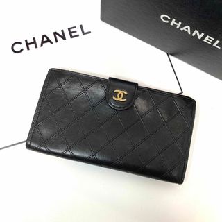 CHANEL - 新品 本物 CHANEL ボーイシャネル 長財布 ラムスキン 黒の