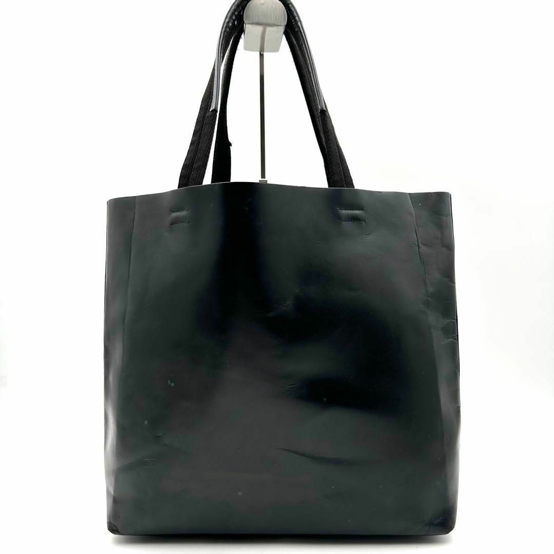 PRADA(プラダ)の《希少》PRADA メンズ ロゴ型抜き レザー トートバッグ ビジネスバッグA4 メンズのバッグ(トートバッグ)の商品写真