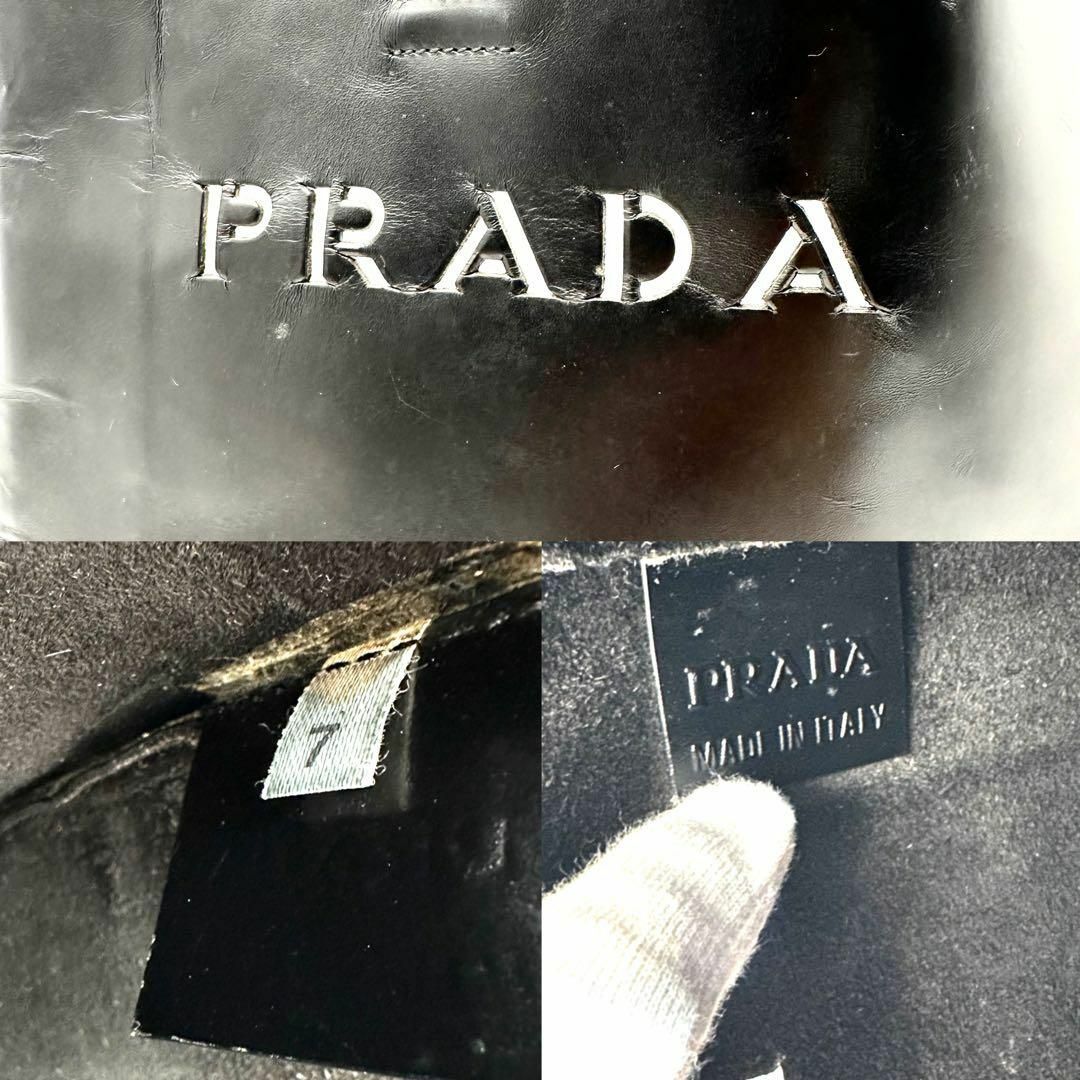 PRADA(プラダ)の《希少》PRADA メンズ ロゴ型抜き レザー トートバッグ ビジネスバッグA4 メンズのバッグ(トートバッグ)の商品写真