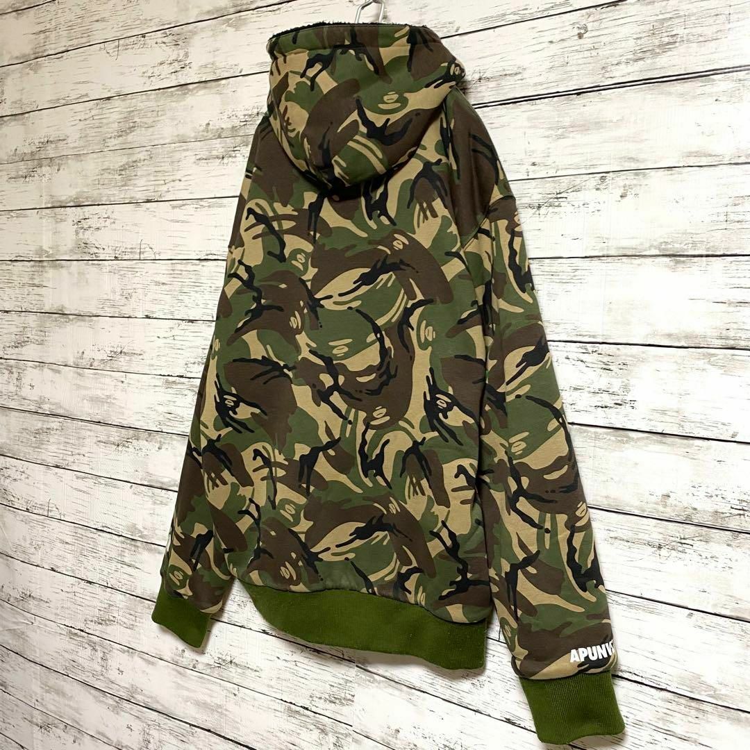 A BATHING APE(アベイシングエイプ)の超希少　エーエイプ カモフラ　ボア フリース リバーシブル Mサイズ メンズのジャケット/アウター(ブルゾン)の商品写真