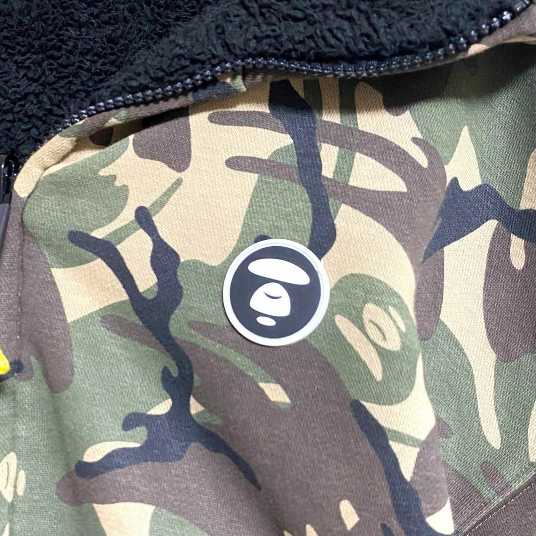 A BATHING APE(アベイシングエイプ)の超希少　エーエイプ カモフラ　ボア フリース リバーシブル Mサイズ メンズのジャケット/アウター(ブルゾン)の商品写真