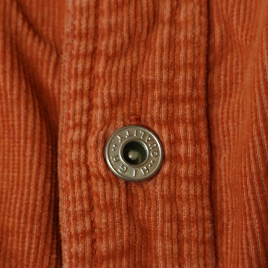 【レトロ古着】コーデュロイ ワークジャケット 刺しゅう ワッペンロゴ 2L メンズのトップス(シャツ)の商品写真