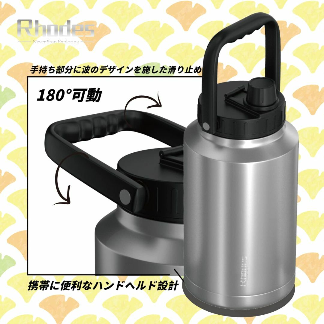 【サイズ:2リットル_色:ネイビーブルー&2リットル】(Rhodes) キャンプ インテリア/住まい/日用品のキッチン/食器(弁当用品)の商品写真